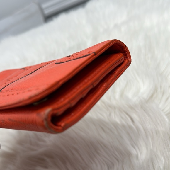 TORY BURCH Amelie Orange Fire Envelope Wallet - Picture 8 of 8